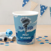 Gobelets En Papier Twonado Twister Tornado Blue Grunge Birthday