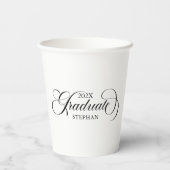 Gobelets En Papier Typographie de script noir élégant (Verso)