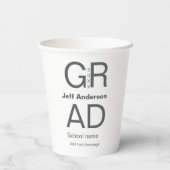 Gobelets En Papier Typographie moderne graduation simple minimum c (Verso)