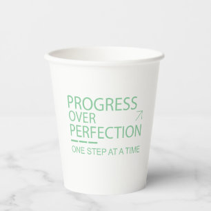 Gobelets En Papier Typographie Motivationnelle Progrès Plutôt que Per