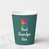 Gobelets En Papier Typographie Script Modèle Meilleur grand-père jama (Verso)