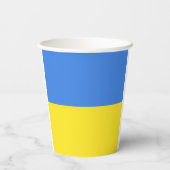 Gobelets En Papier Ukraine - Paix - drapeau ukrainien - Liberté (Verso)