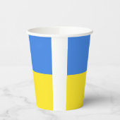 Gobelets En Papier Ukraine - Paix - drapeau ukrainien - Liberté (Gauche)