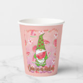 Gobelets En Papier Un à Melon | Green Gnome & Watermelon (Recto)