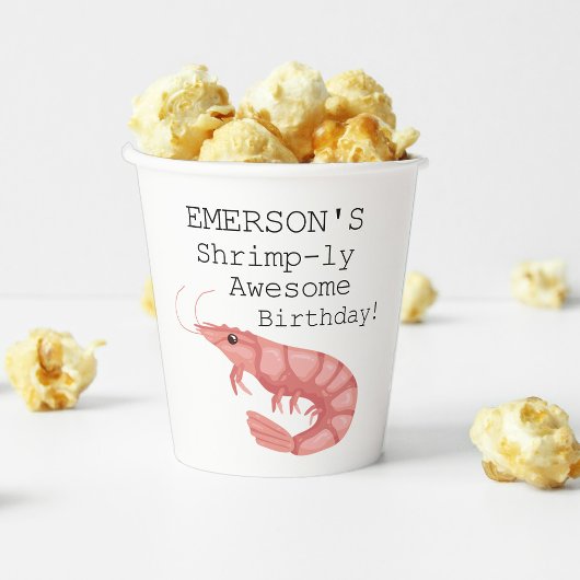 Gobelets En Papier Un Anniversaire Aux Crevettes