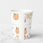 Gobelets En Papier Un Baby shower Automne Un Peu Citrouille (Droite)