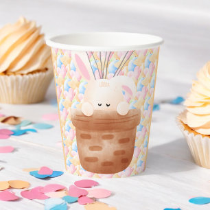 Gobelets En Papier Un Baby shower Bunny Rainbow Balloon Bunch