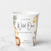 Gobelets En Papier Un Baby shower Safari Un Peu Sauvage (Verso)