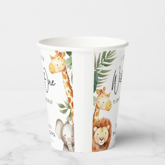 Gobelets En Papier Un Baby shower Safari Un Peu Sauvage (Droite)