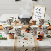 Gobelets En Papier Un bébé brasse Baby shower d'automne gris