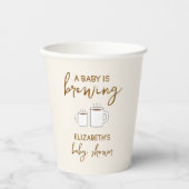 Gobelets En Papier Un bébé brasse du Baby shower (Recto)