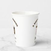 Gobelets En Papier Un Bébé brasse du café Baby shower Brown blanc (Gauche)