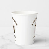 Gobelets En Papier Un Bébé brasse du café Baby shower Brown blanc (Droite)