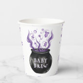 Gobelets En Papier Un bébé brasse le Baby shower d'Halloween Cauldron (Recto)