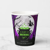 Gobelets En Papier Un bébé brasse un Baby shower d'Halloween (Recto)