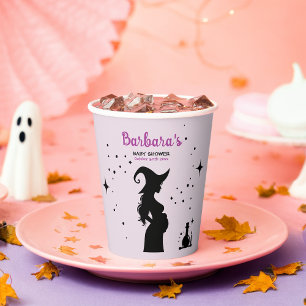 Gobelets En Papier Un bébé brasse un Baby shower d'Halloween
