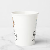 Gobelets En Papier Un Bébé Brasse Une Bouteille Baby shower En Verre (Gauche)