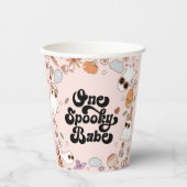 Gobelets En Papier Un bébé Éffrayant Super Halloween 1er anniversaire (Recto)