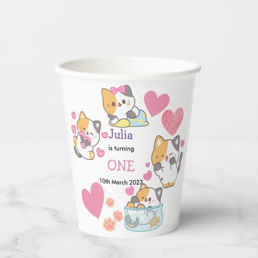 Gobelets En Papier un bébé enfant enfant anniversaire (Recto)