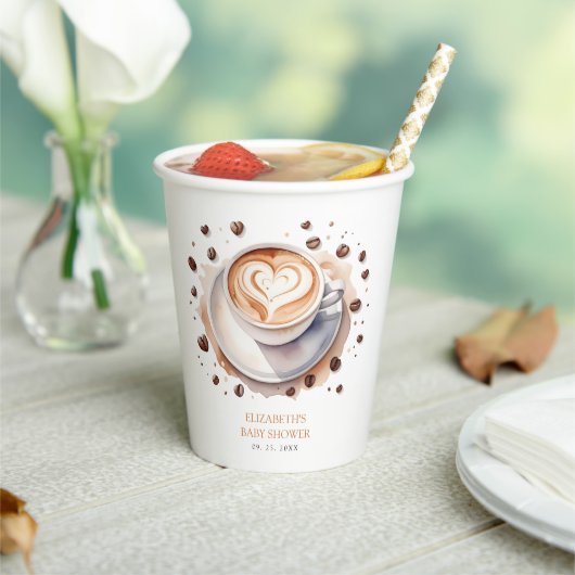 Gobelets En Papier Un bébé neutre par sexe brasse du Baby shower de c (Insitu)