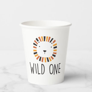 Gobelets En Papier Un boho sauvage Lion premier anniversaire Napkins