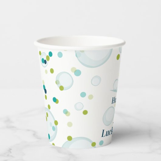 Gobelets En Papier Un Canard chanceux Première fête d'anniversaire (Recto)