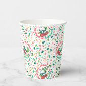 Gobelets En Papier Un clin d'oeil à Noël Motif (Gauche)