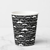 Gobelets En Papier Un Club de Gentlemen's. Motif Moustache (Recto)