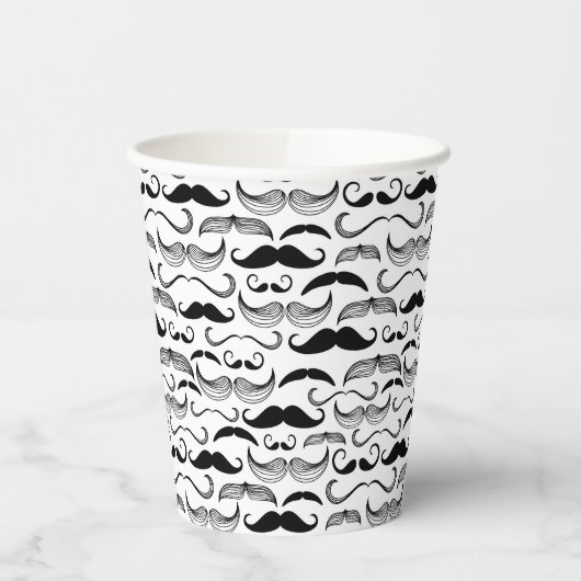Gobelets En Papier Un Club de Gentlemen's. Moustache motif 2 (Gauche)