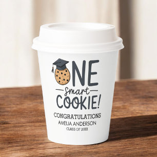 Gobelets En Papier Un cookie intelligent Classe de Graduation de