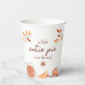 Gobelets En Papier Un Cutie Pie Est En Route Baby shower Bienvenue (Verso)