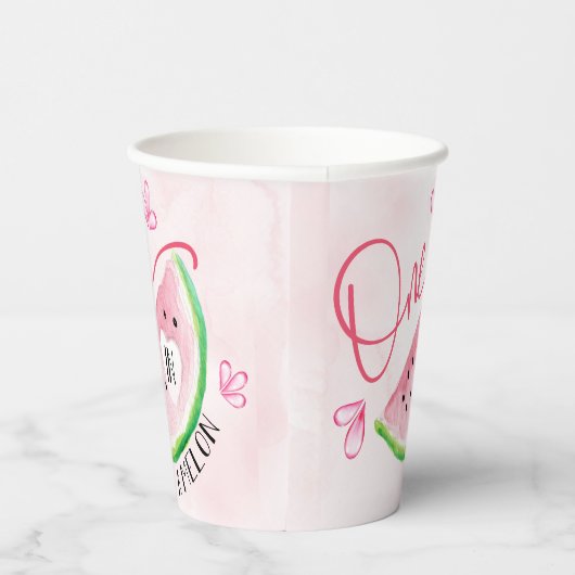 Gobelets En Papier Un dans la pastèque Melon Anniversaire (Droite)
