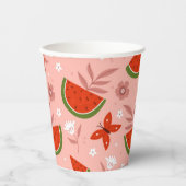 Gobelets En Papier Un dans le Melon Watermelon Butterflies Anniversai (Recto)
