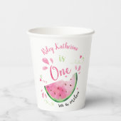 Gobelets En Papier Un dans Melon Watermelon Anniversaire Party Papier (Verso)