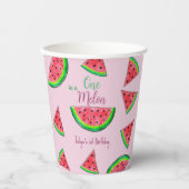 Gobelets En Papier Un dans un melon 1er anniversaire (Recto)