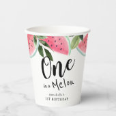 Gobelets En Papier Un dans un Melon Watermelon 1er Birthday Paper Cup (Recto)