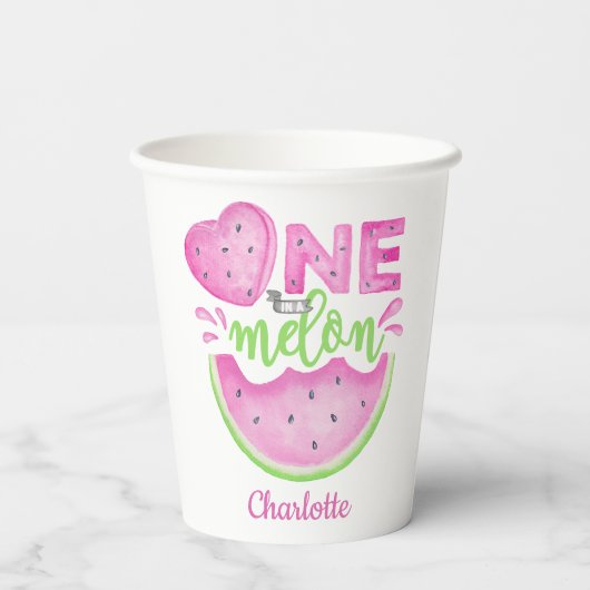 Gobelets En Papier Un dans un Melon Watermelon Coupes de papier d'ann (Verso)
