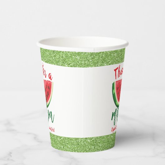 Gobelets En Papier Un dans une Parties scintillant Melon Watermelon P (Droite)