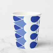 Gobelets En Papier Un design classique blanc et bleu éclatant (Verso)