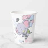 Gobelets En Papier Un Garçon Ou Une Fille Jolie Eléphant Révélation D (Recto)