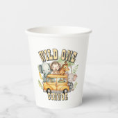 Gobelets En Papier Un garçon sauvage anniversaire animaux safari (Recto)