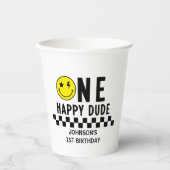 Gobelets En Papier Un heureux Dude premier anniversaire (Recto)