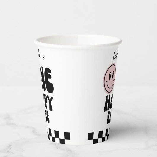 Gobelets En Papier Un Joyeux bébé fille premier anniversaire (Gauche)