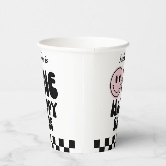 Gobelets En Papier Un Joyeux bébé fille premier anniversaire (Droite)