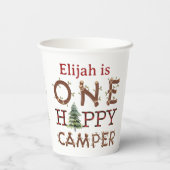 Gobelets En Papier Un Joyeux Camper 1er Anniversaire Coupes de papier (Verso)
