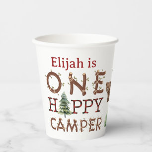 Gobelets En Papier Un Joyeux Camper 1er Anniversaire Coupes de papier