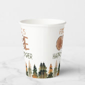 Gobelets En Papier Un Joyeux Camper Rustic Woodland 1er anniversaire (Droite)