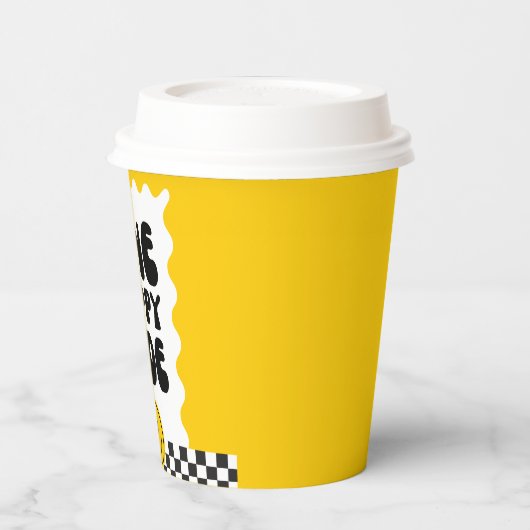 Gobelets En Papier Un joyeux Mec Happy Face Wavy 1er anniversaire (Gauche)