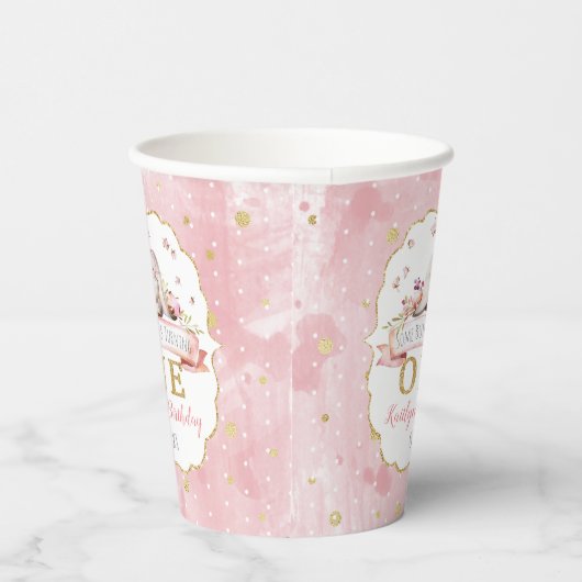 Gobelets En Papier Un lapin devient un 1er anniversaire (Droite)