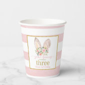 Gobelets En Papier Un lapin est en train de tourner trois (oreilles d (Verso)